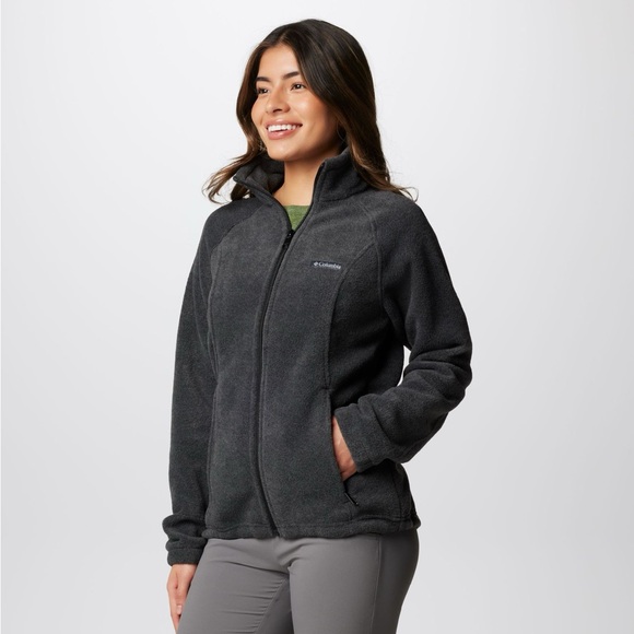 COLUMBIA Women's Benton Springs Full Zip Fleece Jacket MEDIUM CHARCOAL HEATHER - Picture 1 of 12